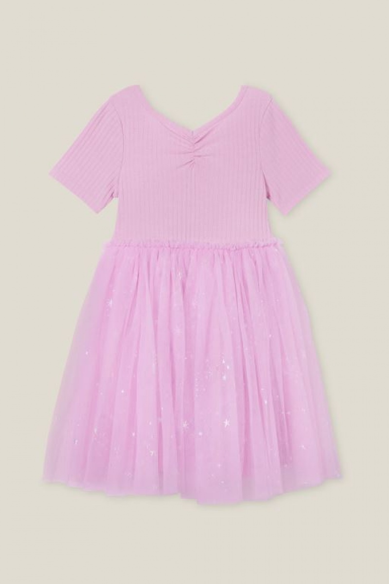 Cotton On Sophia Up Girls' Dress Purple | luvCgSoTGF3