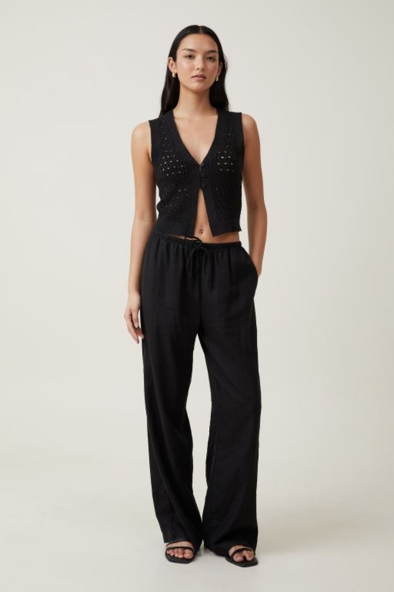 Cotton On Sparkle Mesh Vest Women's Knitwear Black | T6ccYUh4mwq