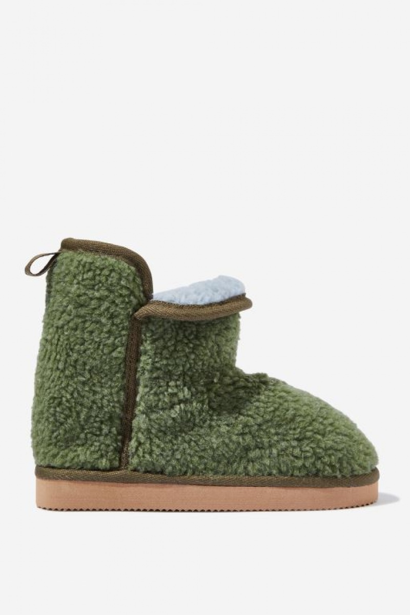 Cotton On Stevie Slipper Girls' Boots Green / Blue | vvO04fKwIlt