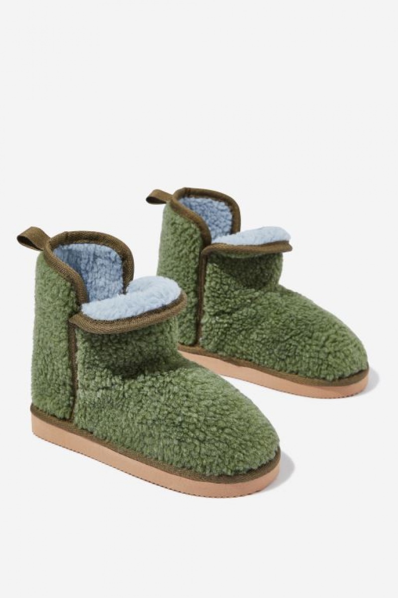 Cotton On Stevie Slipper Girls' Boots Green / Blue | vvO04fKwIlt