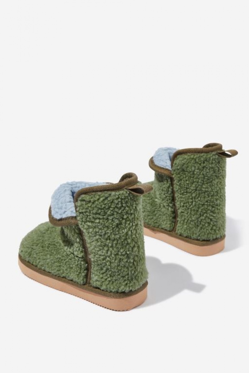 Cotton On Stevie Slipper Girls' Boots Green / Blue | vvO04fKwIlt
