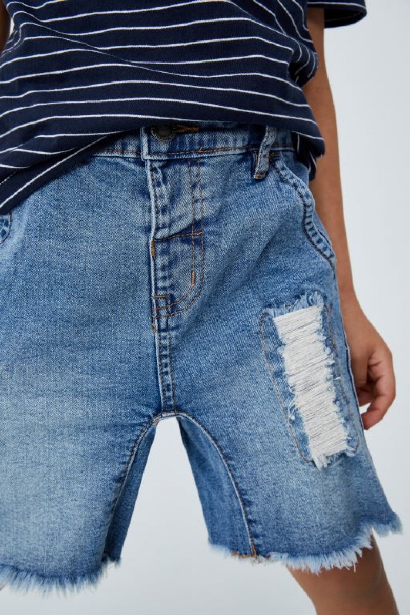 Cotton On Straight Fit Boys' Shorts Blue | lKzTMj9W6YU