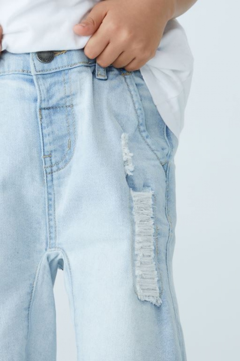Cotton On Straight Fit Boys' Shorts Light Blue | wHOoUs04aKo