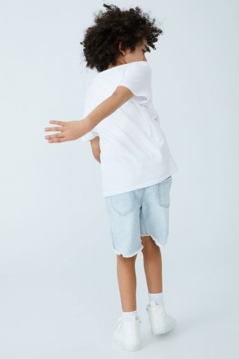 Cotton On Straight Fit Boys' Shorts Light Blue | wHOoUs04aKo