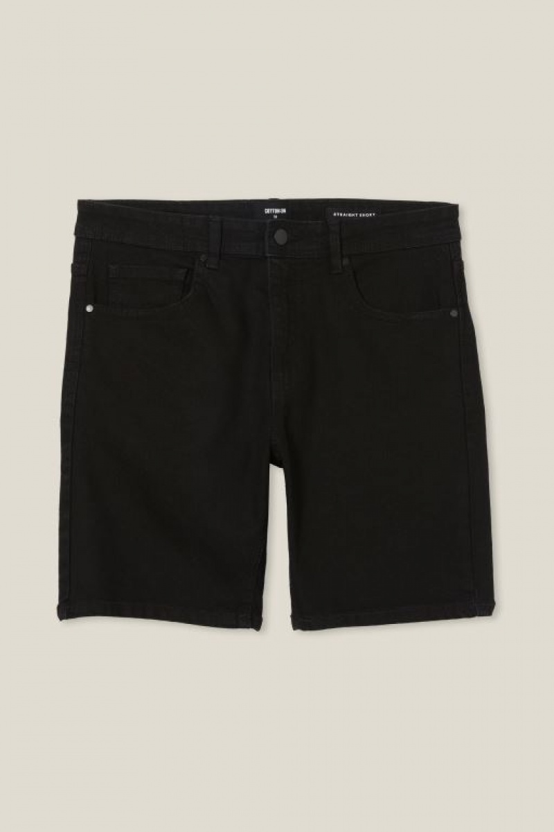 Cotton On Straight Men's Shorts Black | VaBq1aLiusQ