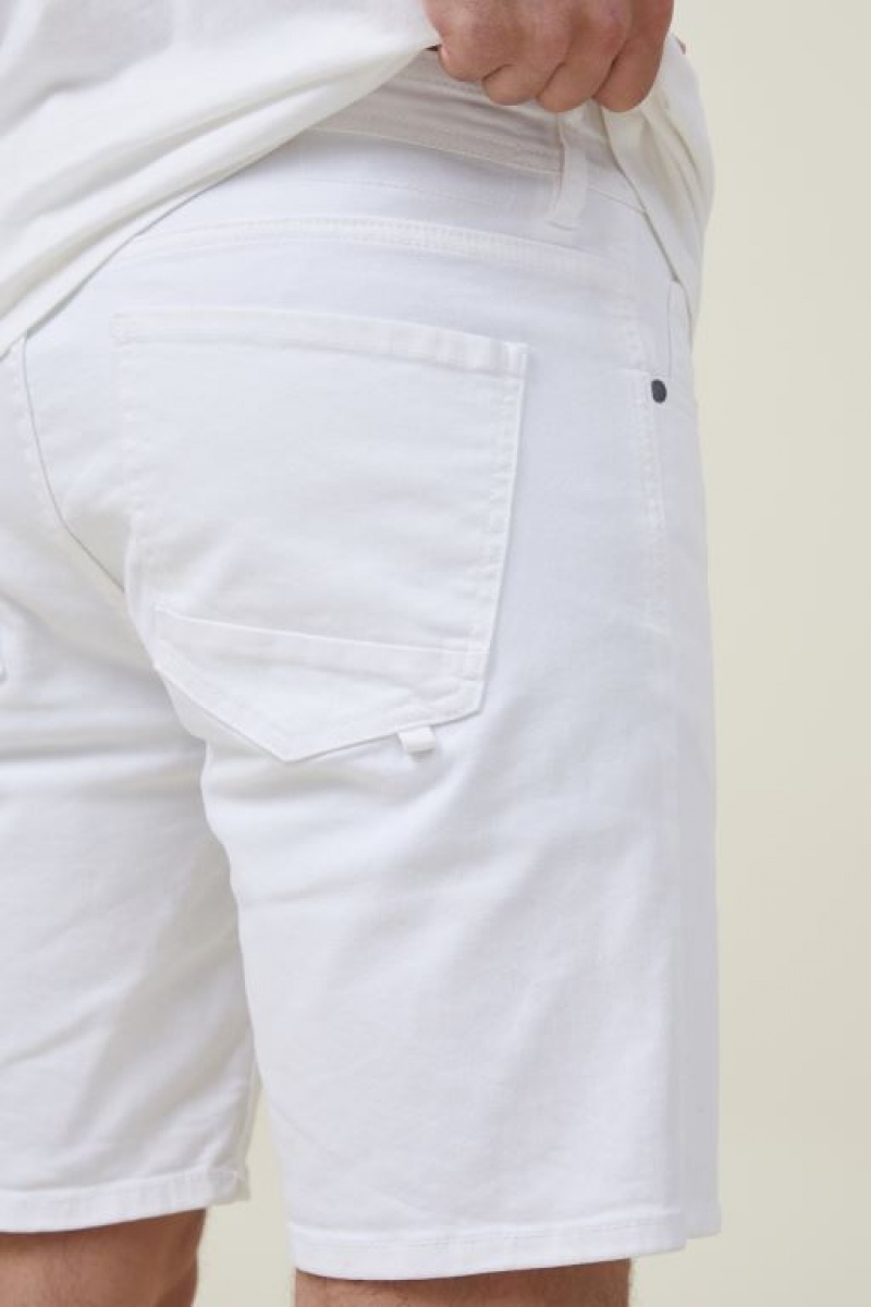 Cotton On Straight Men's Shorts Ecru | Ih2SP9U7tMr