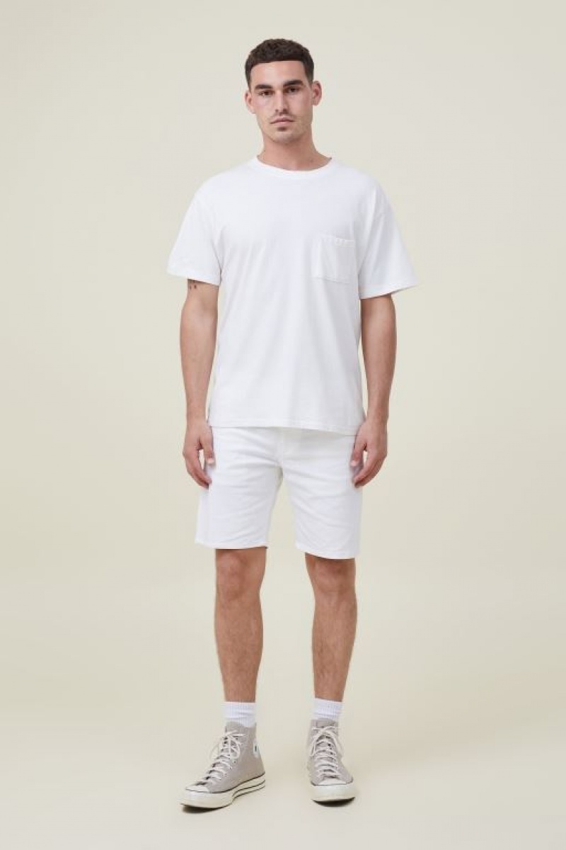 Cotton On Straight Men\'s Shorts Ecru | Ih2SP9U7tMr