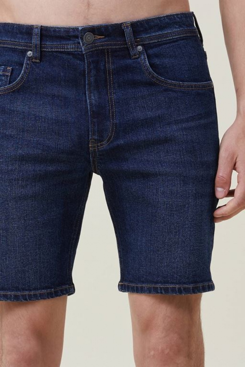 Cotton On Straight Men's Shorts Navy Wash | 32SArcSlSAe