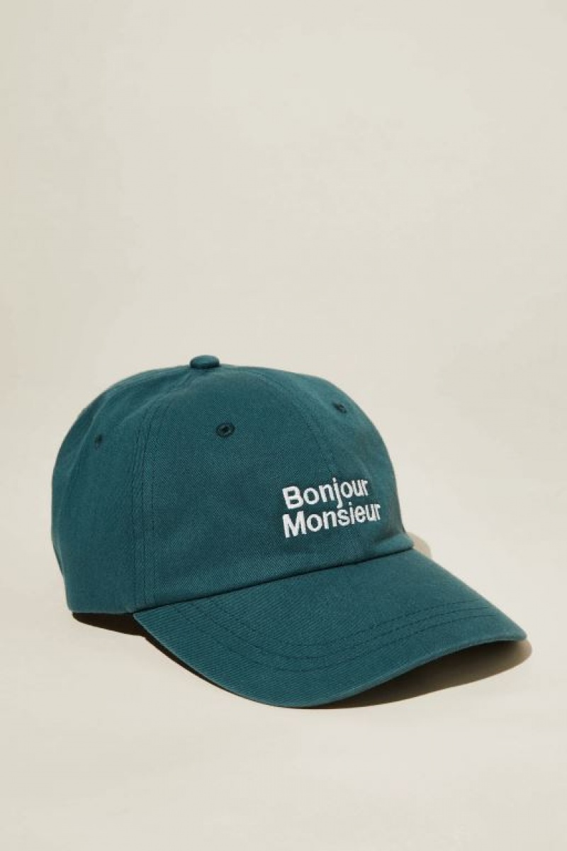 Cotton On Strap Back Dad Men\'s Caps Turquoise | WTvKoJjO0Z8