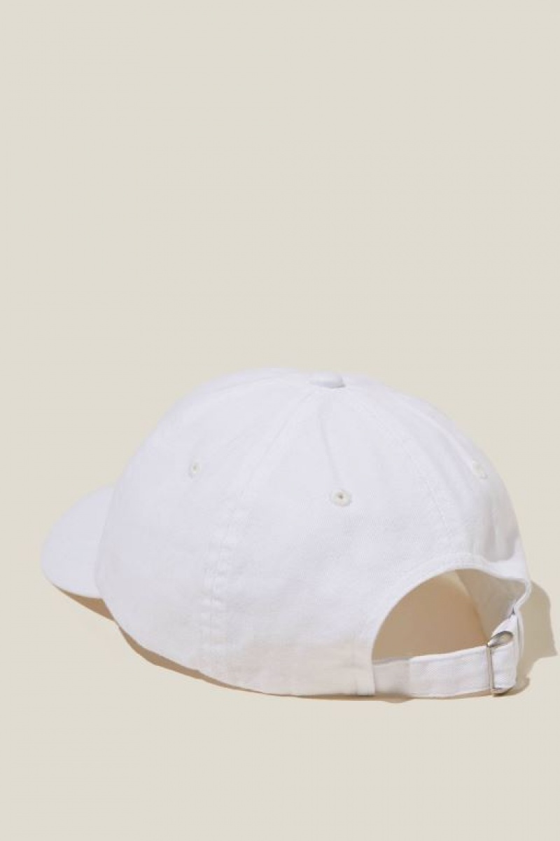 Cotton On Strap Back Dad Men's Caps White | ZqS57l33znS