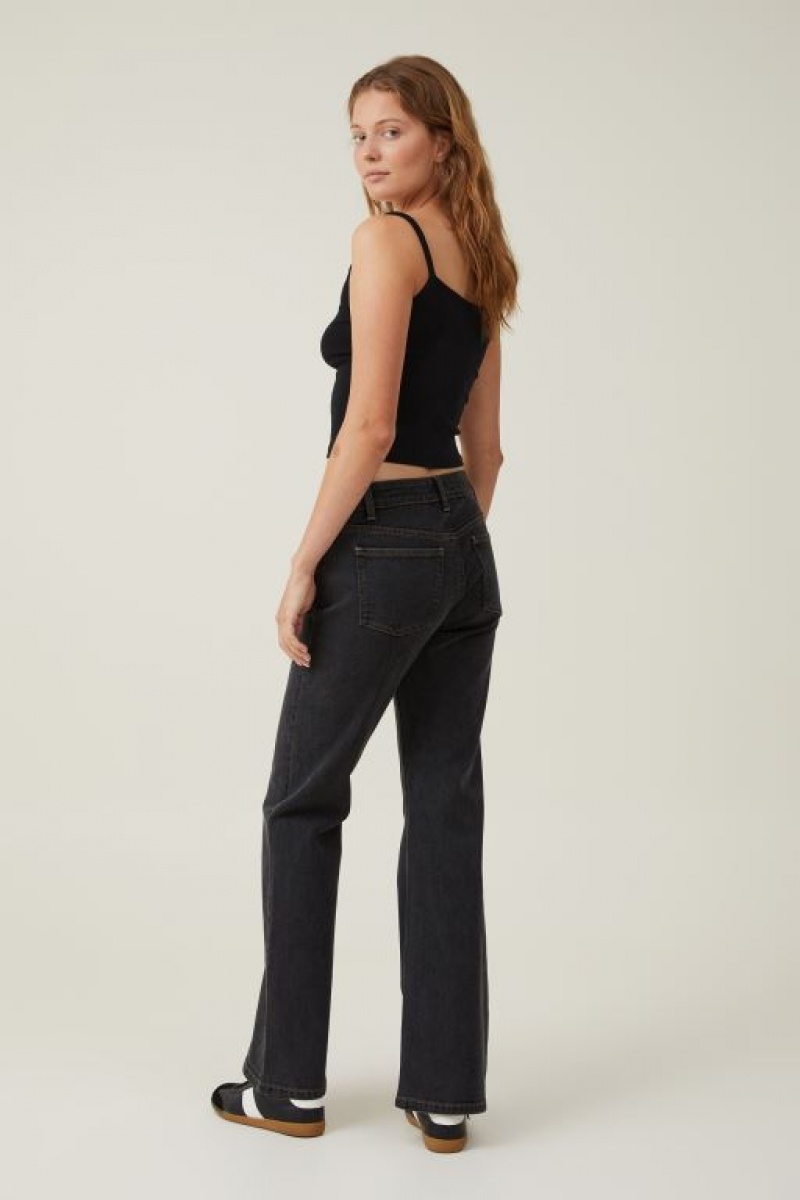 Cotton On Stretch Bootcut Flare Jean Women's Pants Black | uHRYBerYuai