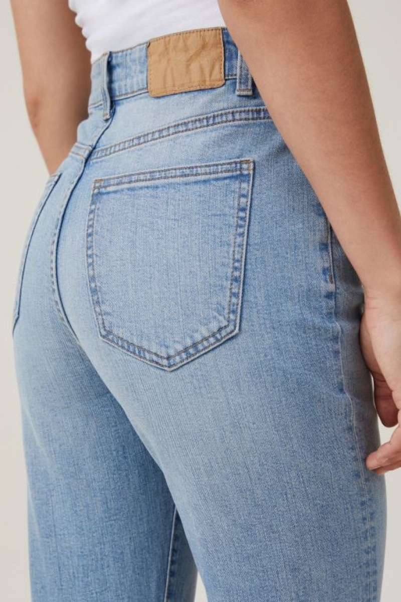 Cotton On Stretch Mom Jean Women's Pants Blue | PXPzvecHxia