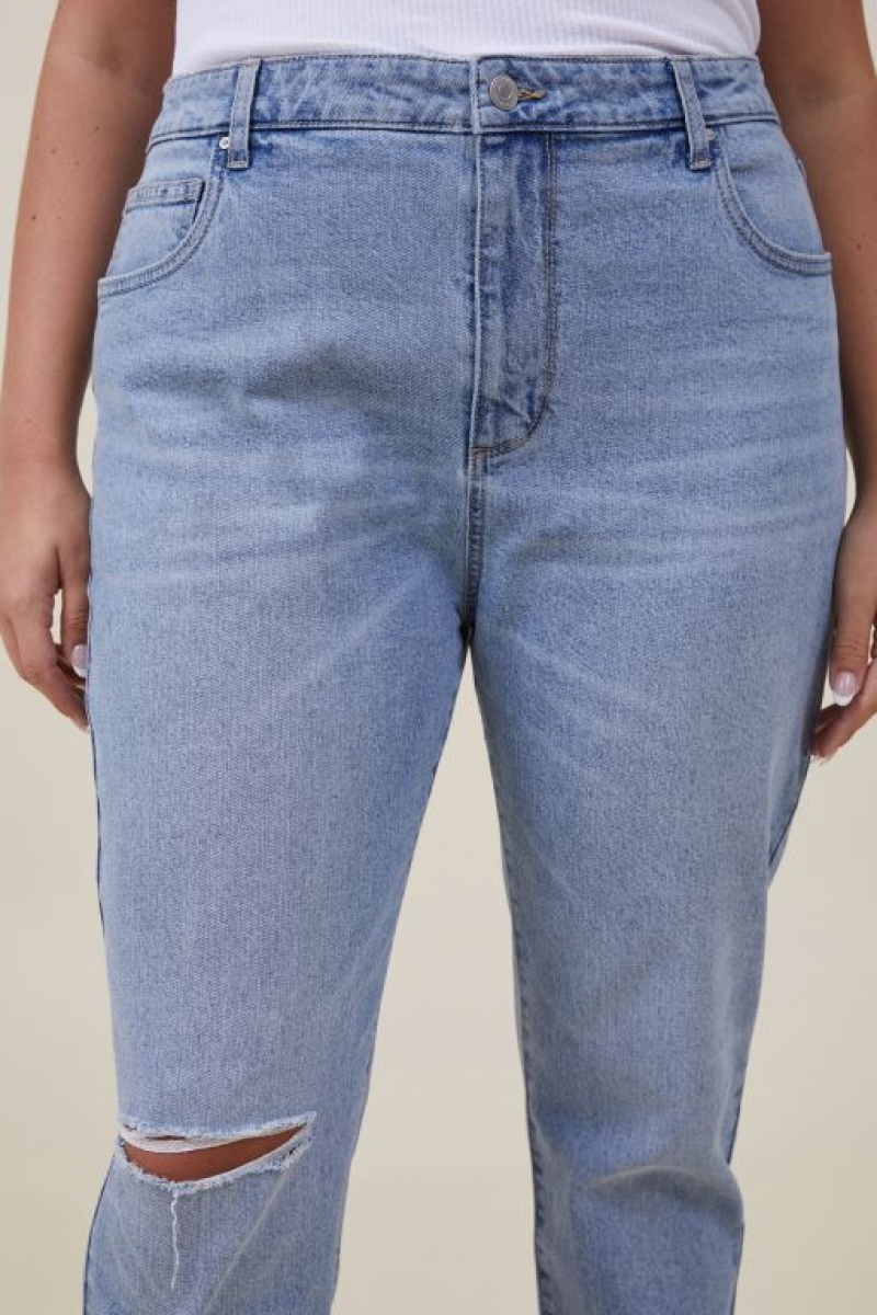Cotton On Stretch Mom Jean Women's Pants Blue | YxvGyrB8B2k
