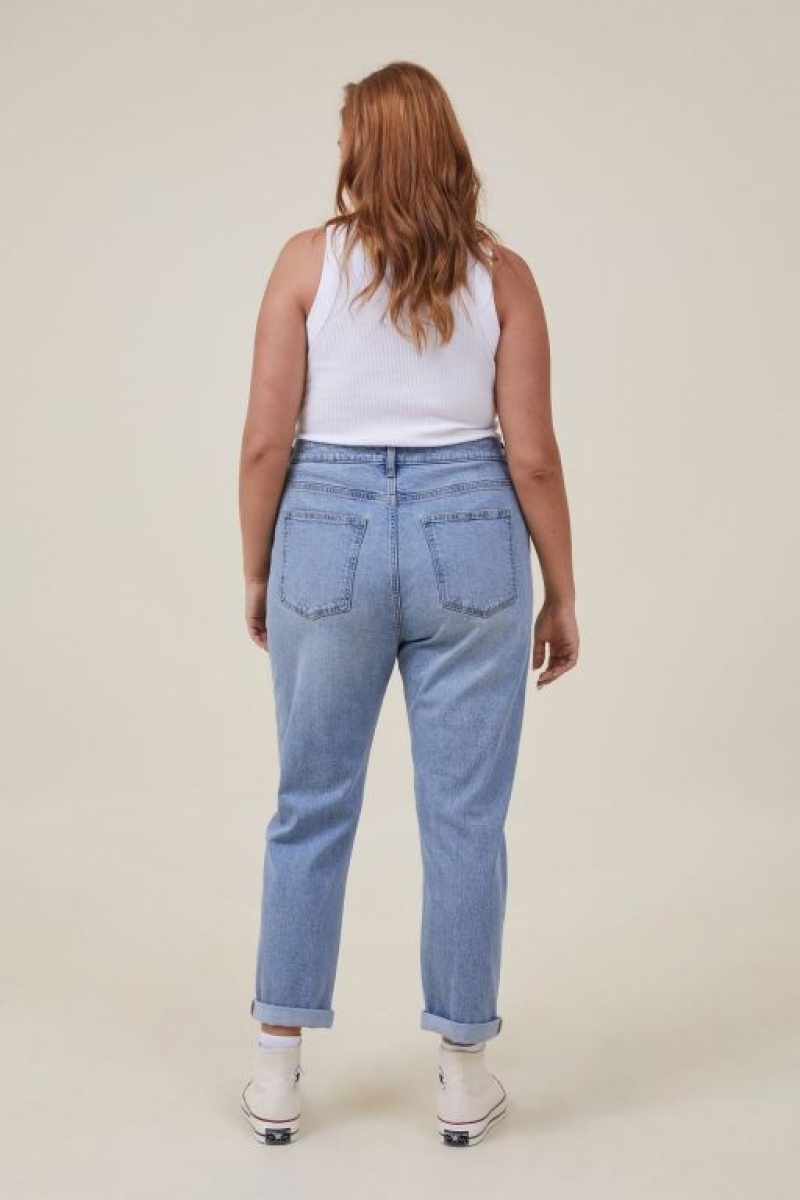 Cotton On Stretch Mom Jean Women's Pants Blue | YxvGyrB8B2k