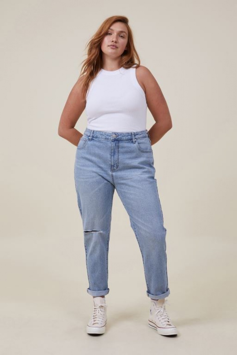 Cotton On Stretch Mom Jean Women\'s Pants Blue | YxvGyrB8B2k