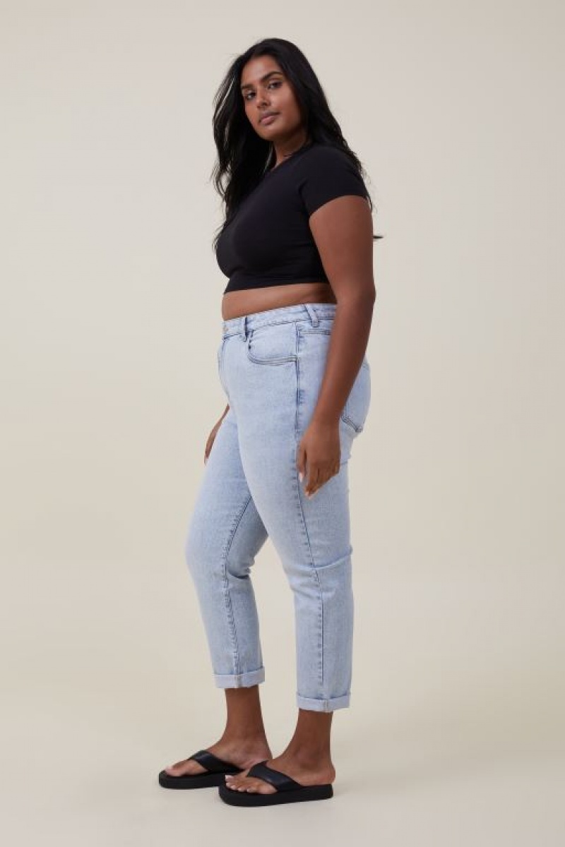 Cotton On Stretch Mom Jean Women's Pants Blue | lOy0BRjqv8m
