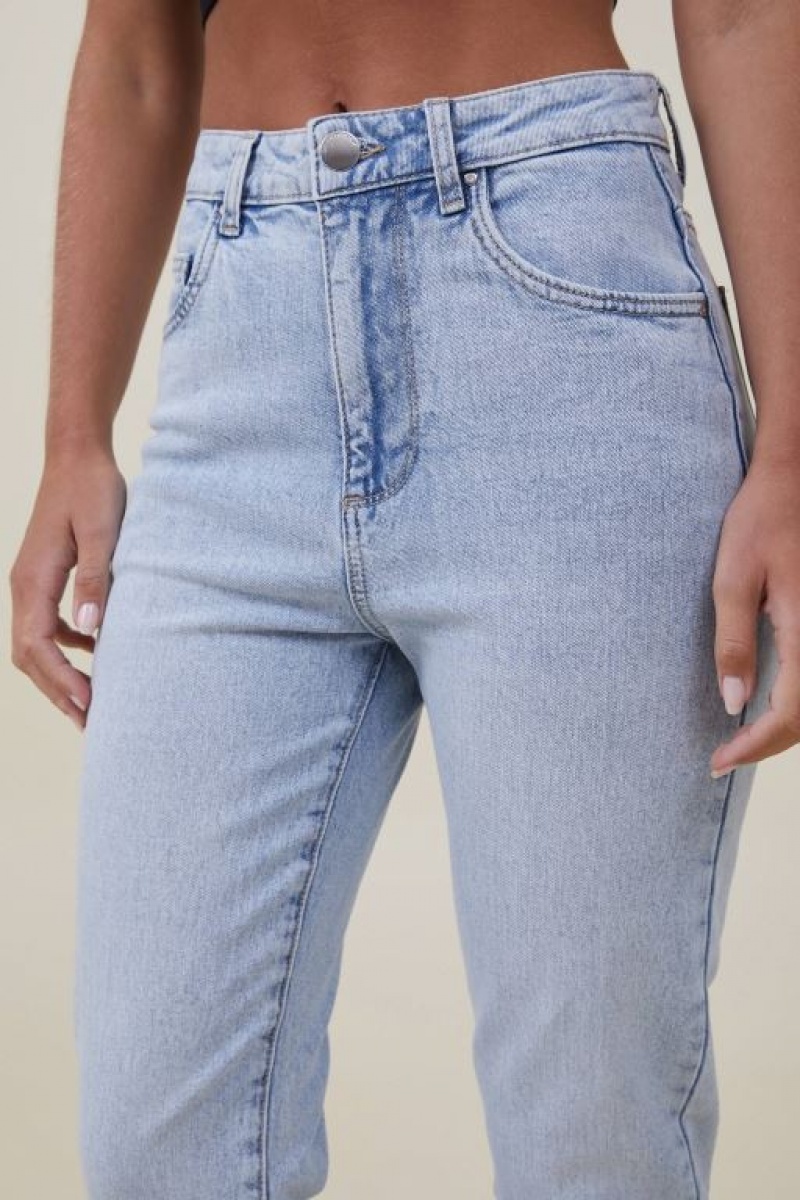 Cotton On Stretch Mom Jean Women's Pants Blue | lOy0BRjqv8m