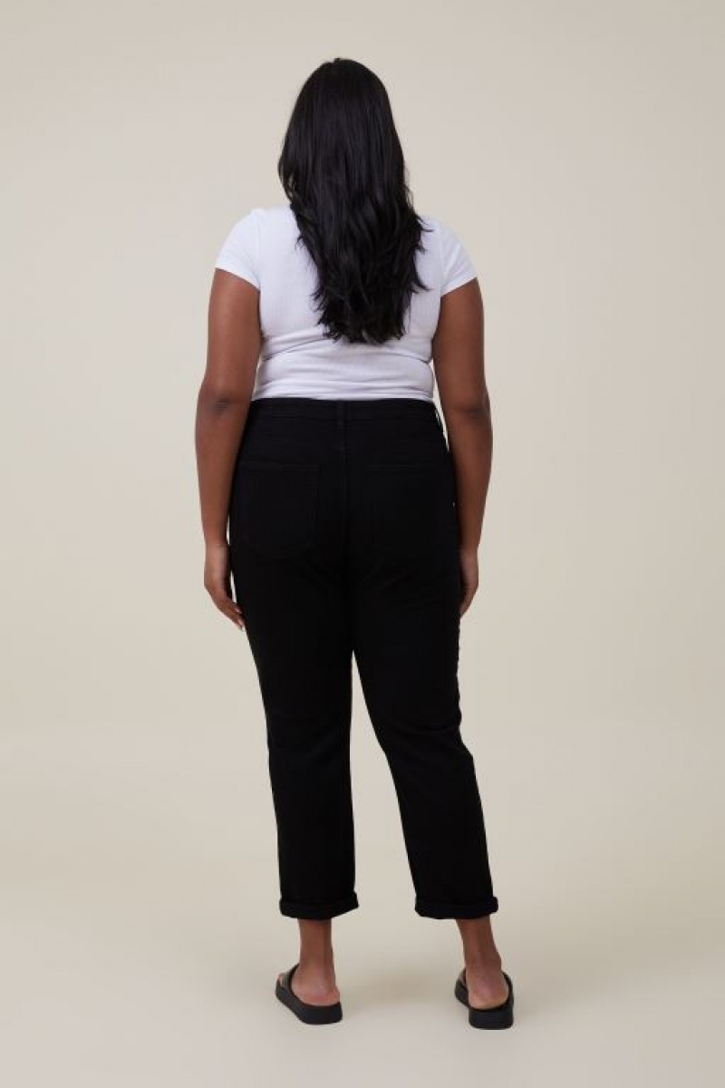 Cotton On Stretch Mom Women's Jeans Black | BPdLPwdjhew