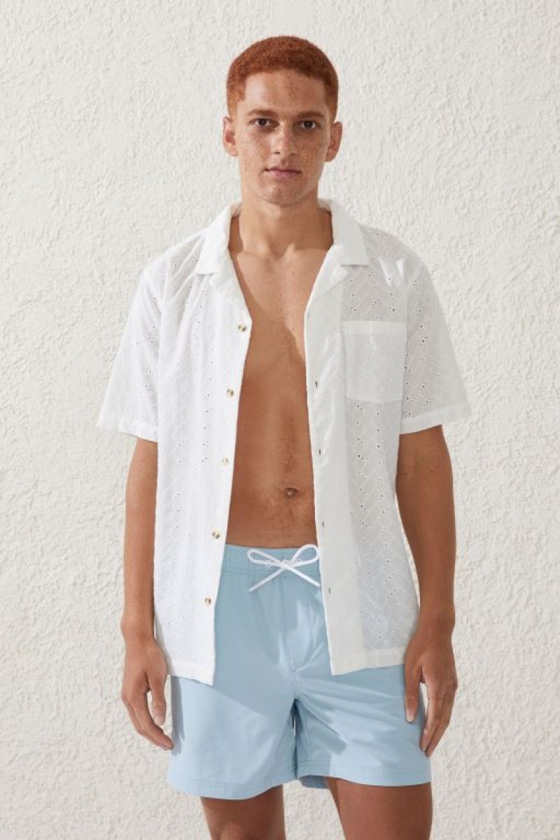 Cotton On Stretch Swim Men's Shorts Blue | bXcTI5BFdMR