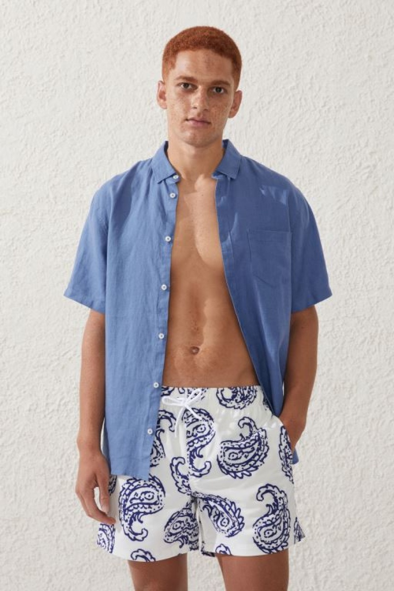 Cotton On Stretch Swim Men's Shorts White | Dl3gnJrDYSi