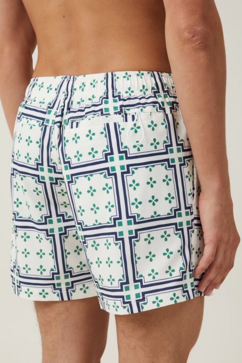 Cotton On Stretch Swim Men's Shorts White | OIFoOMsy7DP