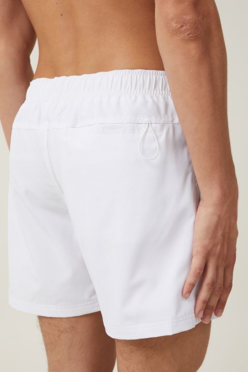 Cotton On Stretch Swim Men's Shorts White | ttvBcgktUw6
