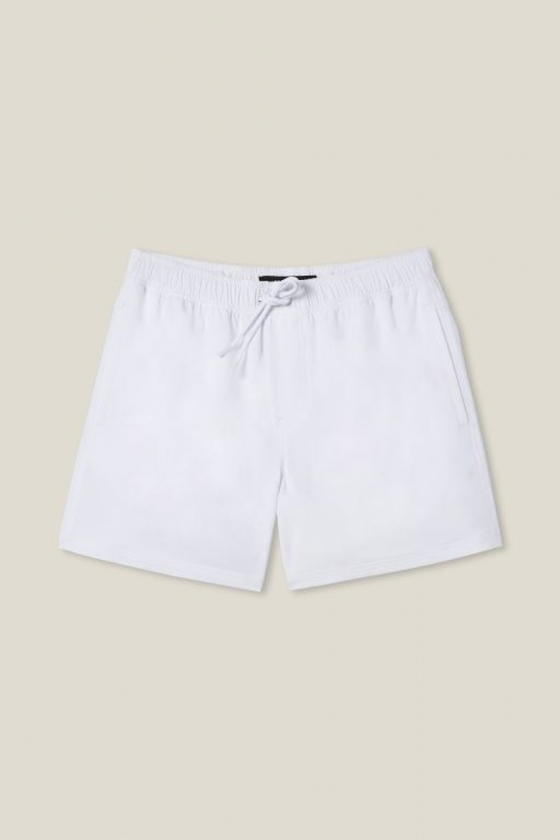 Cotton On Stretch Swim Men's Shorts White | ttvBcgktUw6