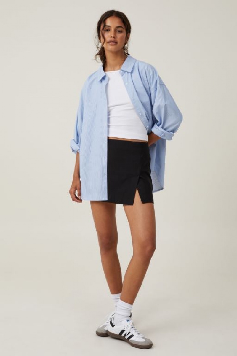 Cotton On Suiting Mini Women's Skirt Black | vbYby4N2oD0