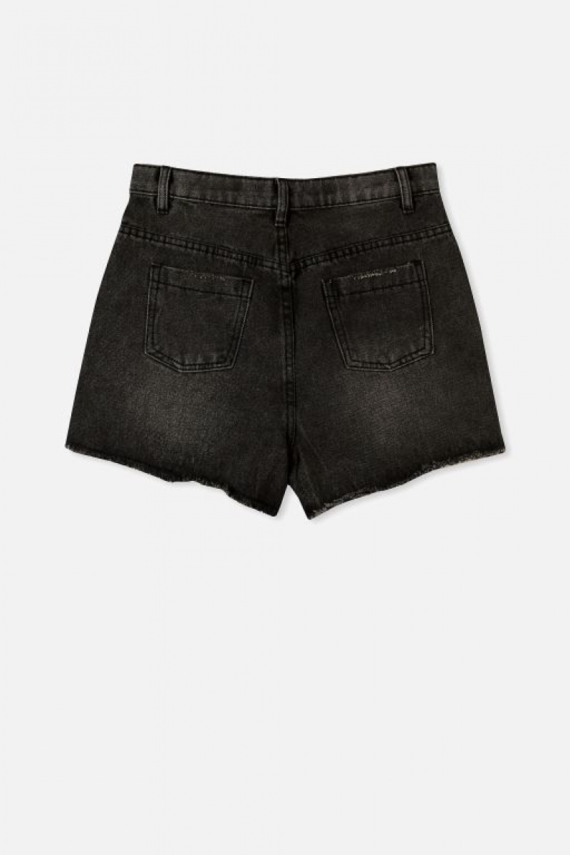 Cotton On Sully Denim Girls' Shorts Black Wash | D950NlI4pRy