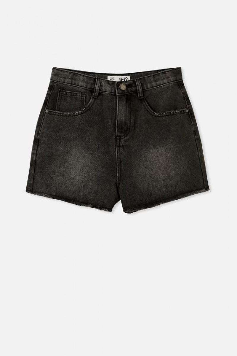 Cotton On Sully Denim Girls\' Shorts Black Wash | D950NlI4pRy