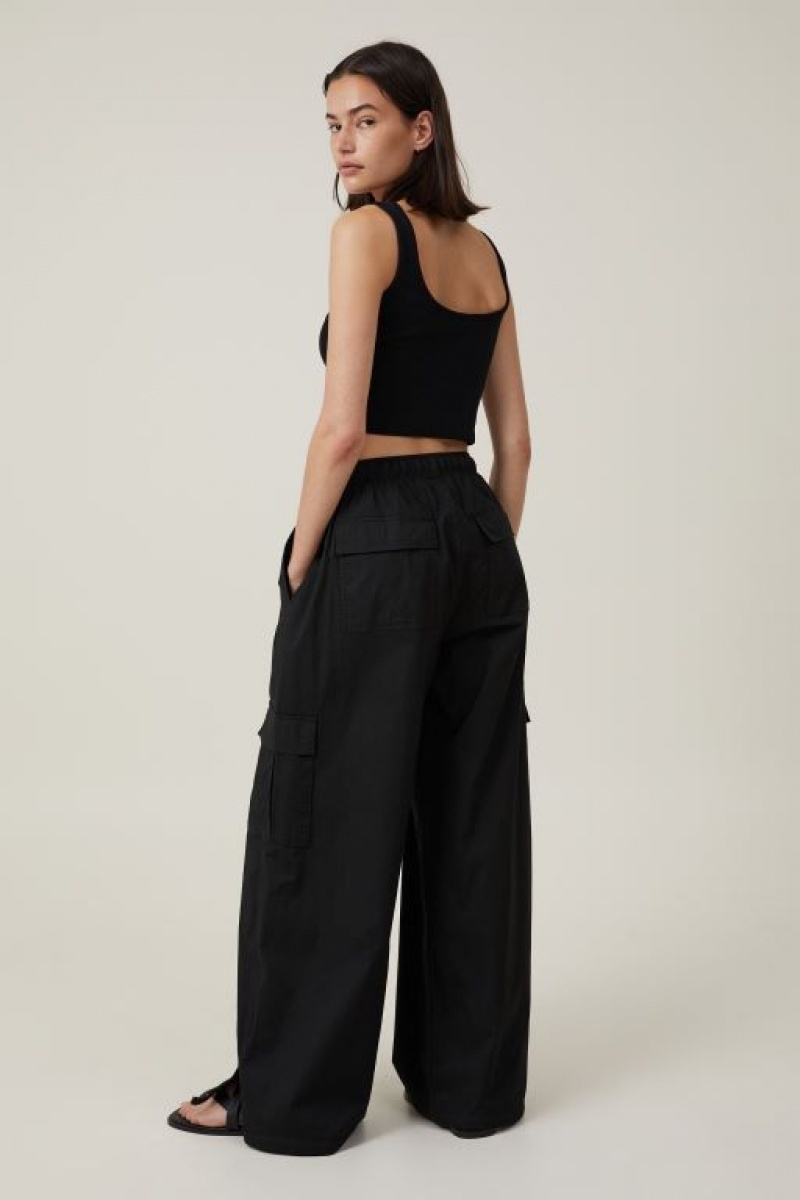 Cotton On Summer Cargo Women's Pants Black | b7jYUUAiBen