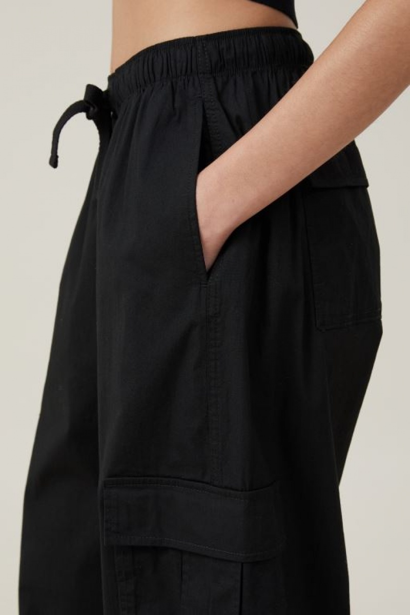 Cotton On Summer Cargo Women's Pants Black | b7jYUUAiBen