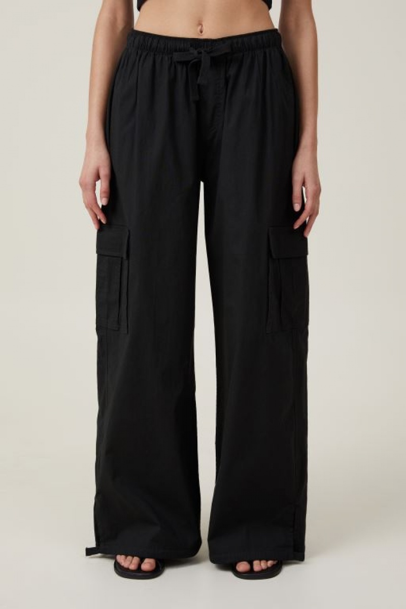 Cotton On Summer Cargo Women's Pants Black | b7jYUUAiBen