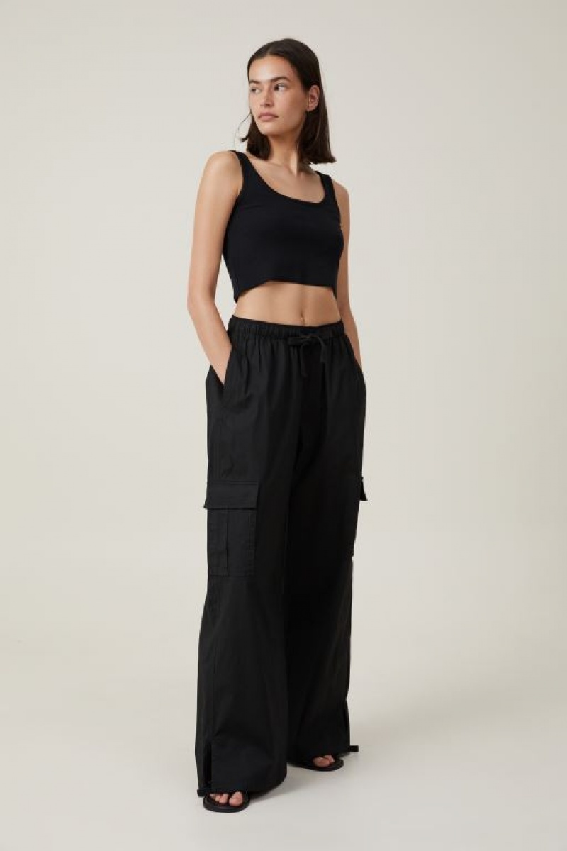 Cotton On Summer Cargo Women\'s Pants Black | b7jYUUAiBen