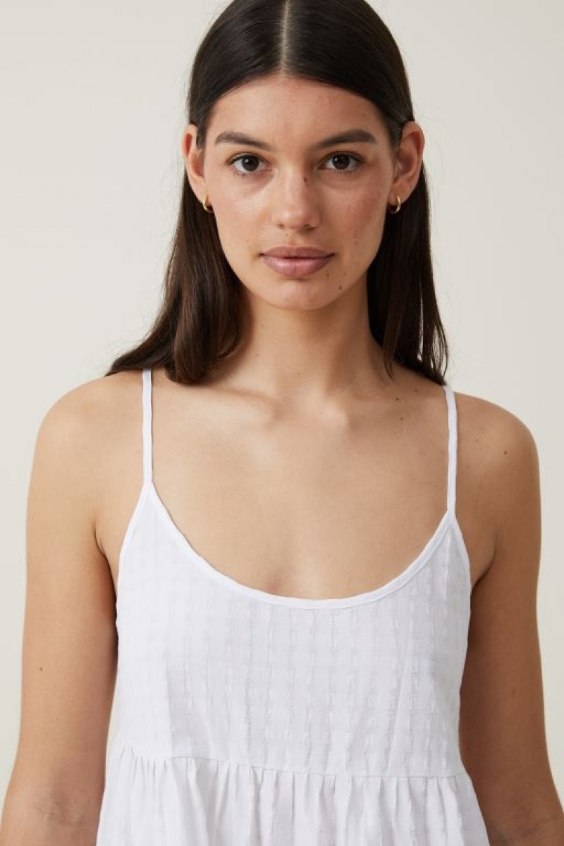 Cotton On Summer Tiered Women's Maxi Dress White | nq3HgOH5y07