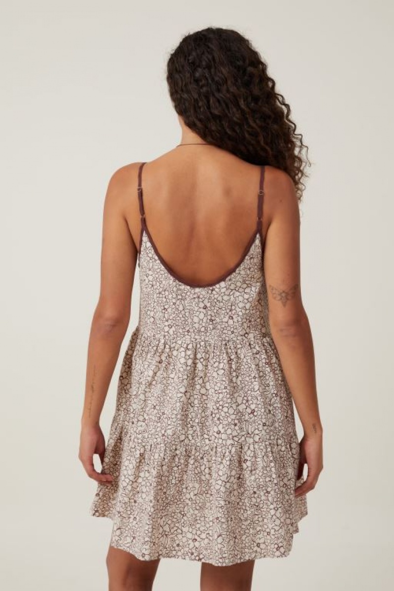 Cotton On Summer Tiered Women's Mini Dress Grey | 41bkTwLm4dd