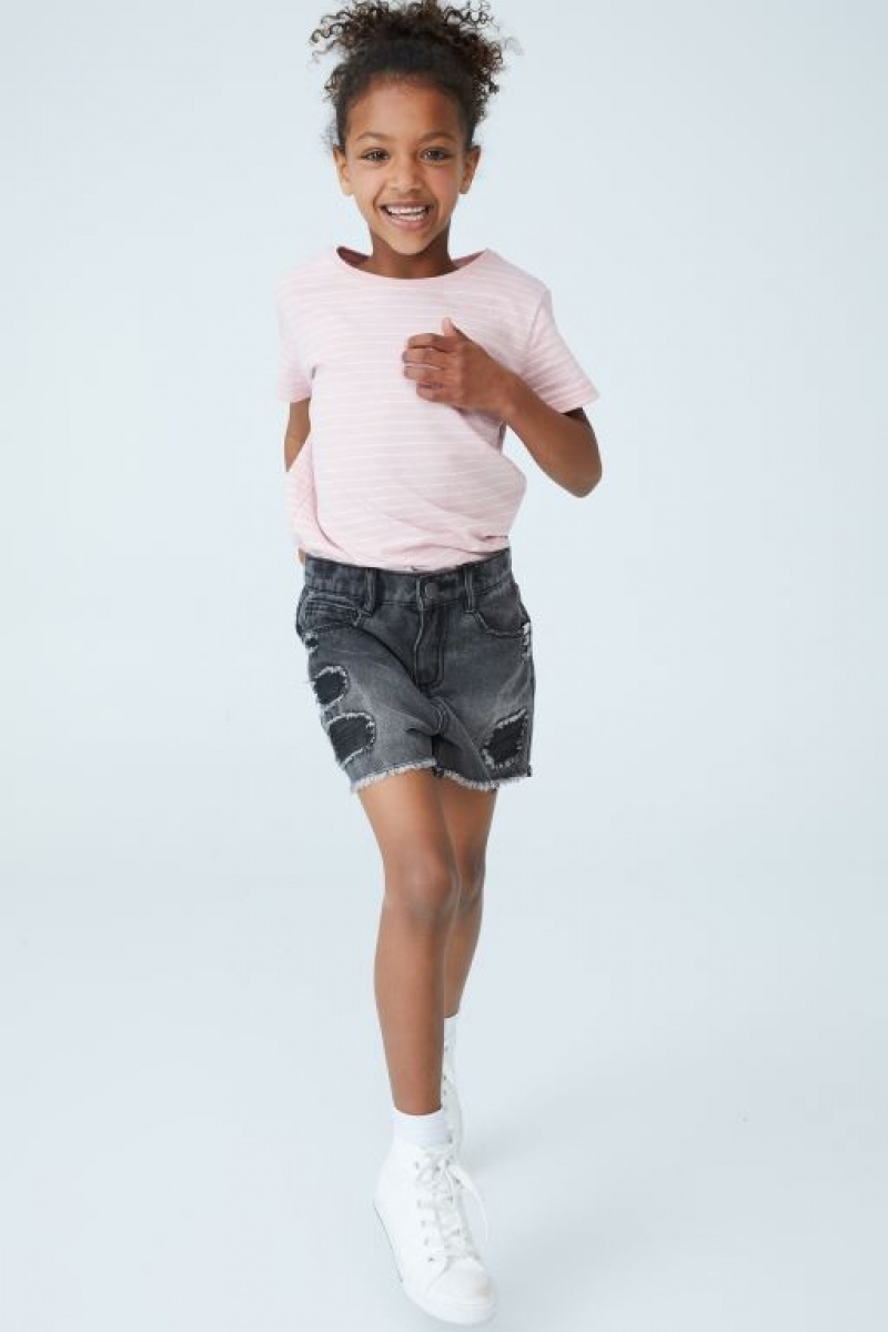 Cotton On Sunny Denim Girls' Shorts Black Wash | Oxx5Ircuvde