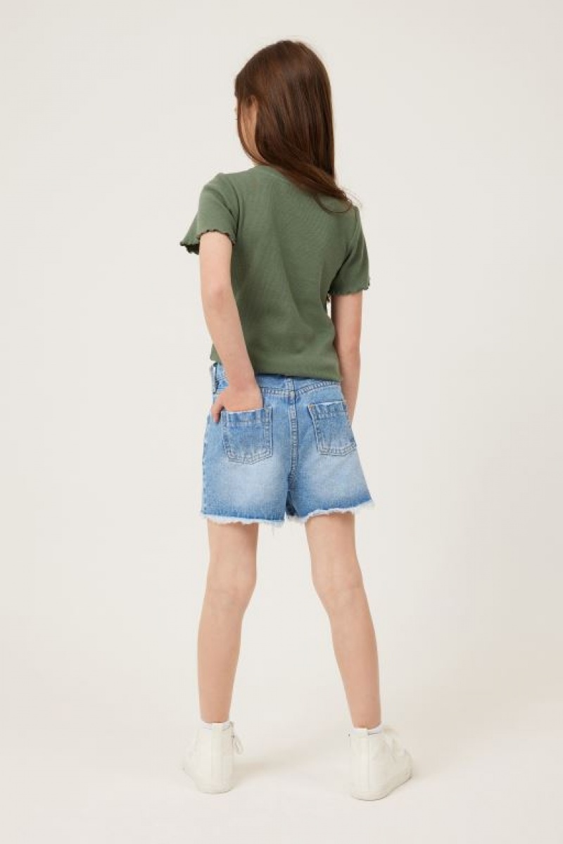 Cotton On Sunny Denim Girls' Shorts Wash | dHBEqMvKneV