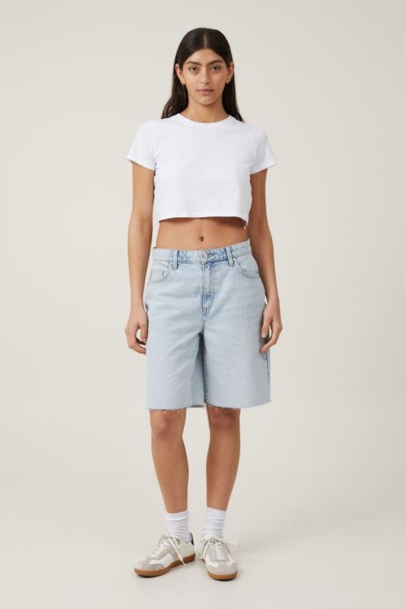 Cotton On Super Baggy Denim Jort Women's Shorts Blue | swmbdtuk4re