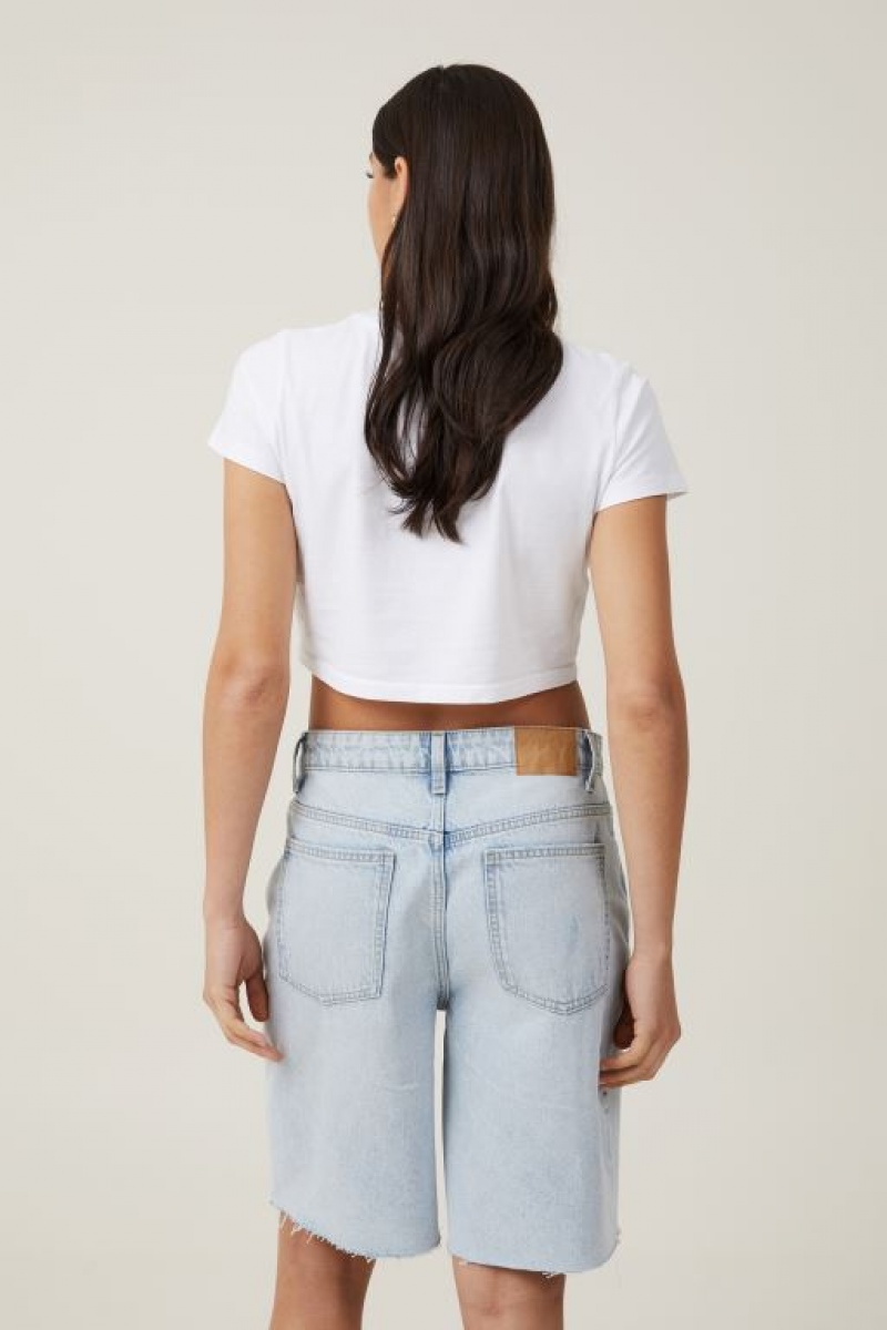 Cotton On Super Baggy Denim Jort Women's Shorts Blue | swmbdtuk4re