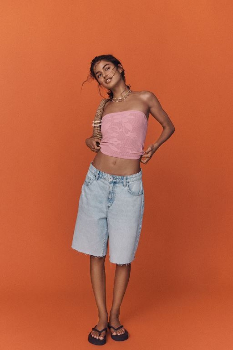 Cotton On Super Baggy Denim Jort Women\'s Shorts Blue | swmbdtuk4re