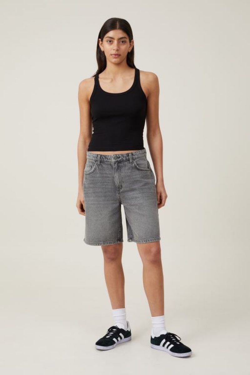 Cotton On Super Baggy Denim Jort Women's Shorts Grey | r4WzNenmnS7