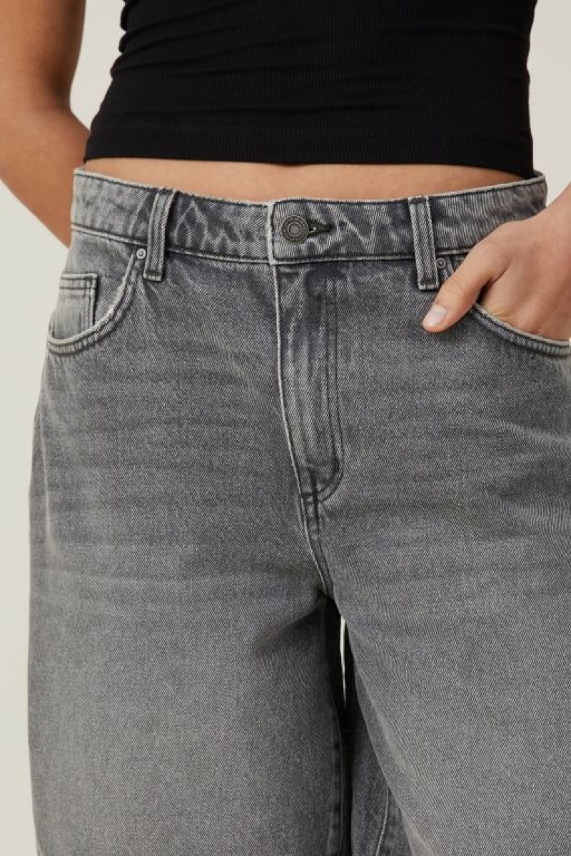 Cotton On Super Baggy Denim Jort Women's Shorts Grey | r4WzNenmnS7