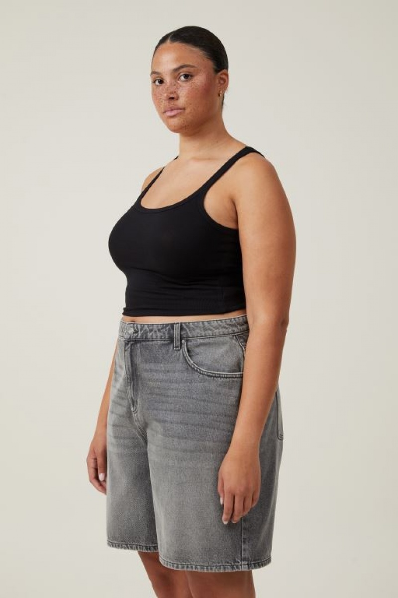Cotton On Super Baggy Denim Jort Women's Shorts Grey | r4WzNenmnS7