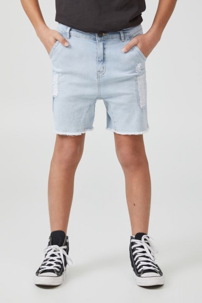 Cotton On Super Straight Fit Boys\' Shorts Light Blue | PIeMpxBXt1I