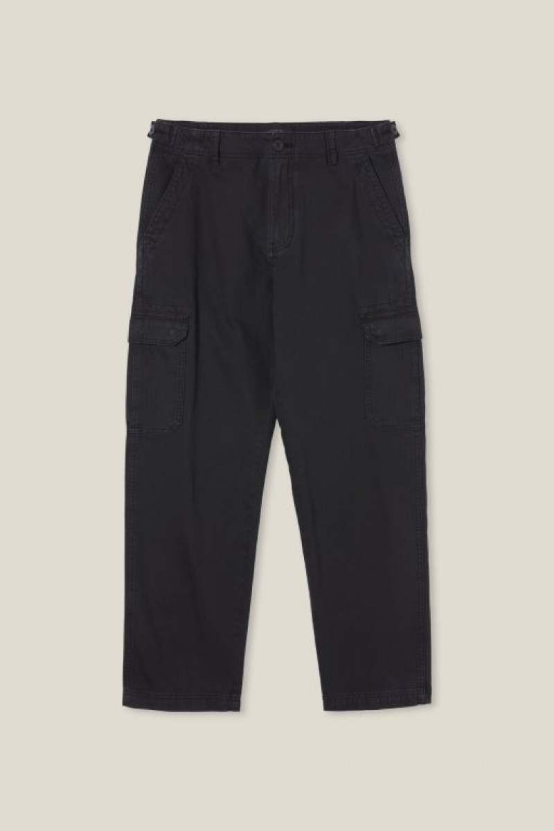 Cotton On Tactical Cargo Men's Pants Black | ji8iFoiEuL7