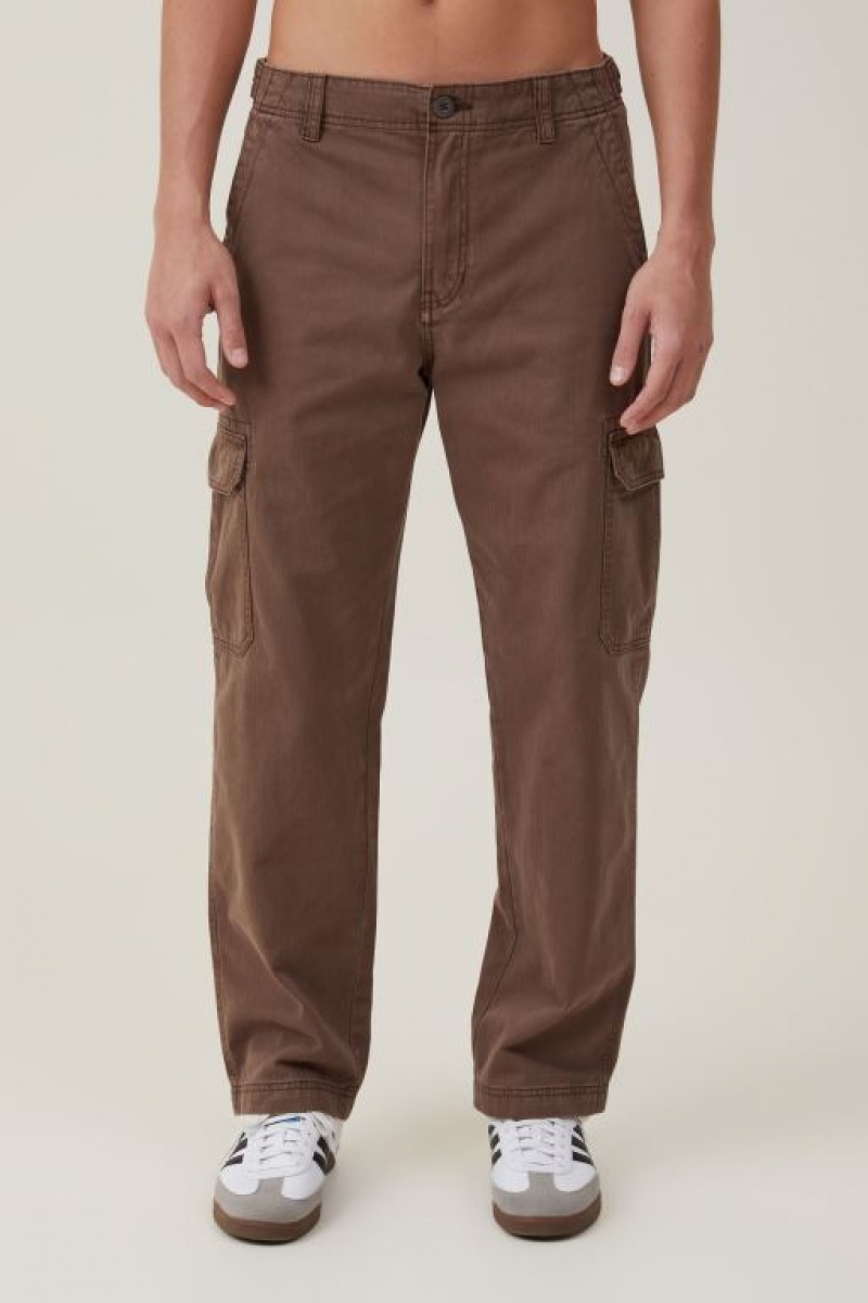 Cotton On Tactical Cargo Men's Pants Dark Brown | 8Sc6wnJ8G0M