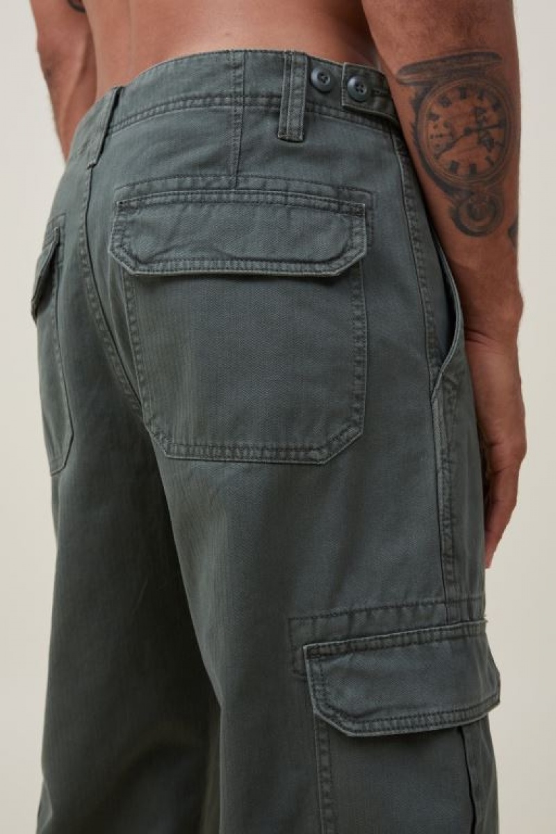 Cotton On Tactical Cargo Men's Pants Green | 4lwjrjb56Z1