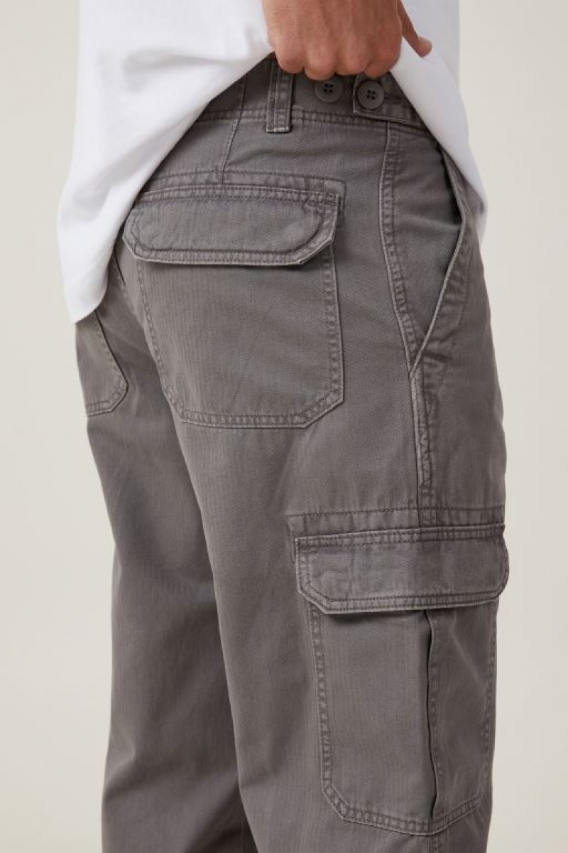 Cotton On Tactical Cargo Men's Pants Grey | SzVg5h5wb4e