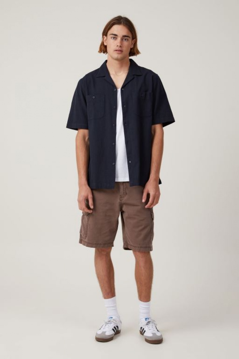 Cotton On Tactical Cargo Men\'s Shorts Dark Brown | DIHQaJgjgjn
